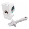 MODULO TELEFONICO RJ11 COLOR BLANCO LINEA CIEN LEVITON