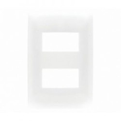 PLACA 2 MODULOS COLOR BLANCO LINEA CIEN LEVITON