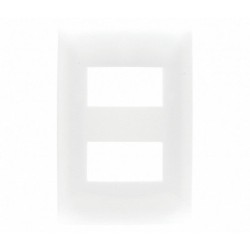PLACA 2 MODULOS COLOR BLANCO LINEA CIEN LEVITON