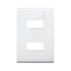 PLACA 2 MODULOS CON CHASIS E5N2PTL BLANCO MODUS PRO BTICINO