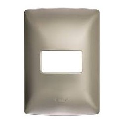 PLACA DE 1 MODULO DE RESINA CON CHASIS QZ4803M1ATC PERLA MX BTICINO