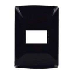 PLACA DE 1 MODULO DE RESINA CON CHASIS QZ4803M1NR NEGRO MX BTICINO
