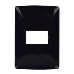 PLACA DE 1 MODULO DE RESINA CON CHASIS QZ4803M1NR NEGRO MX BTICINO