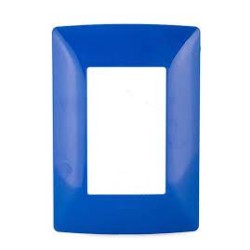 PLACA DE 3 MODULOS DE RESINA CON CHASIS QZ4803M3AZ AZUL MX BTICINO