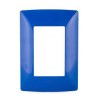 PLACA DE 3 MODULOS DE RESINA CON CHASIS QZ4803M3AZ AZUL MX BTICINO