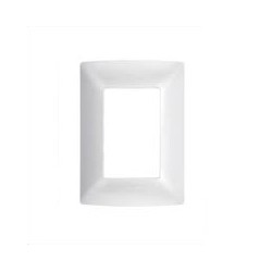 PLACA DE 3 MODULOS DE RESINA CON CHASIS QZ4803M3BN BLANCO MX BTICINO