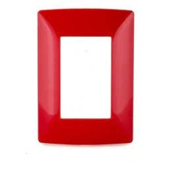 PLACA DE 3 MODULOS DE RESINA CON CHASIS QZ4803M3RO ROJO MX BTICINO