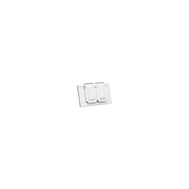 PLACA PARA CONTACTO DUPLEX USO INTEMPERIE COLOR BLANCO LEVITON