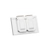 PLACA PARA CONTACTO DUPLEX USO INTEMPERIE COLOR BLANCO LEVITON