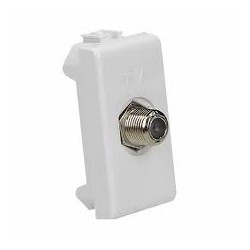 TOMA DE TV COLOR BLANCO 1 MODULO QZ5173DF MX BTICINO