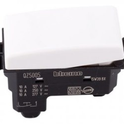 INTERRUPTOR PULSADOR COLOR BLANCO 1 MODULO QZ5005 MX BTICINO